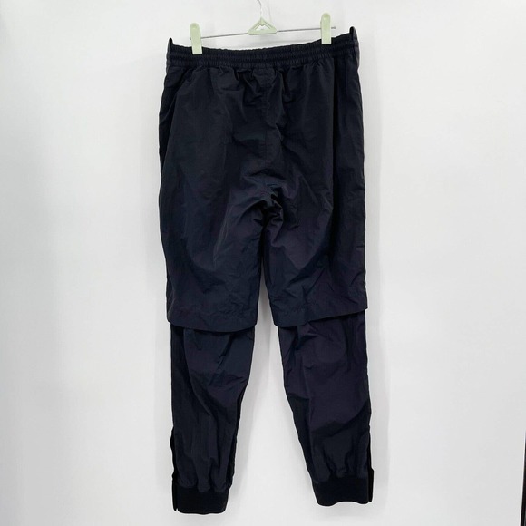 Athleta Allyson Felix Legend Track Pant Black Sz‎ M Mesh Trim Softshell Drawcord - Picture 10 of 10